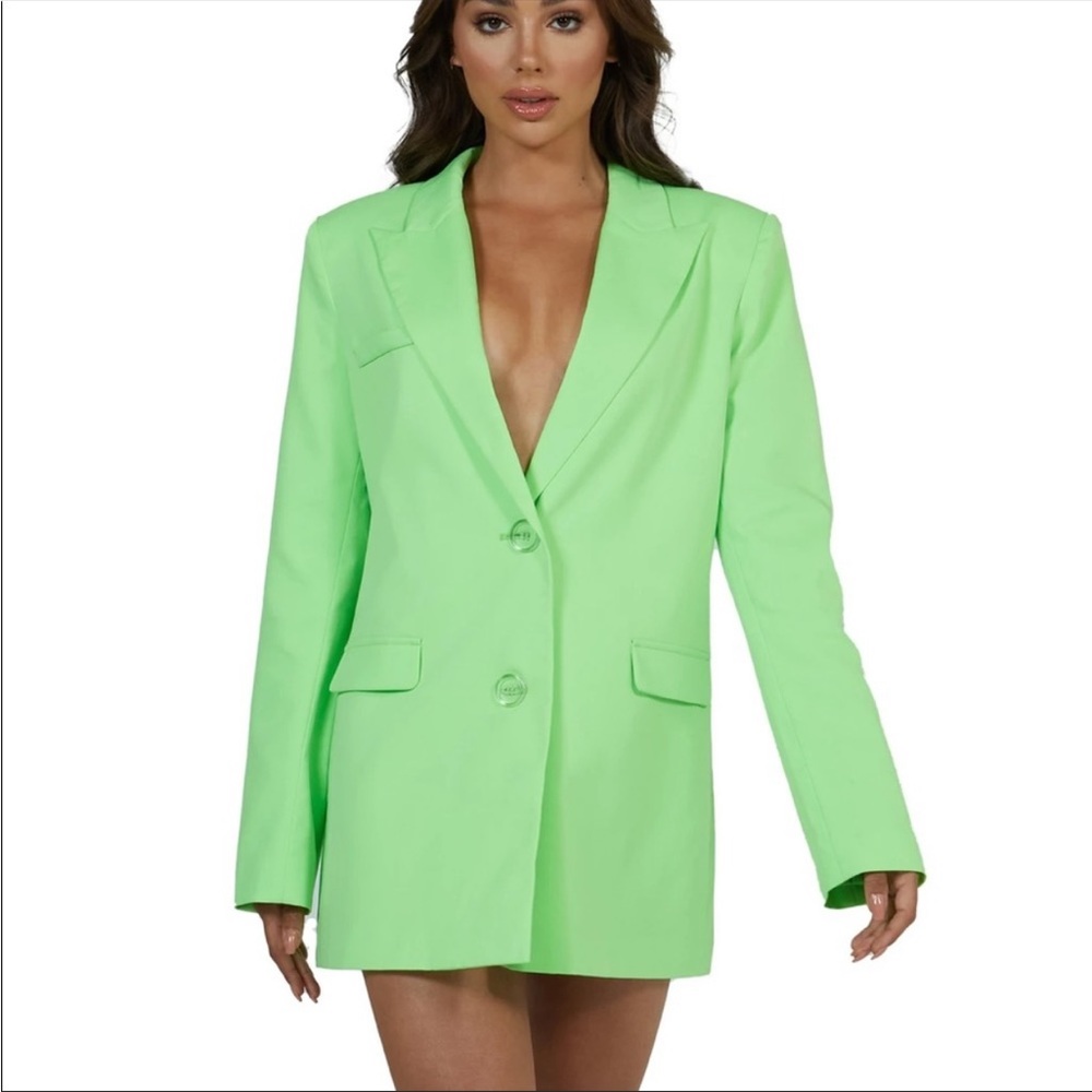 Oversized Neon Green Blazer